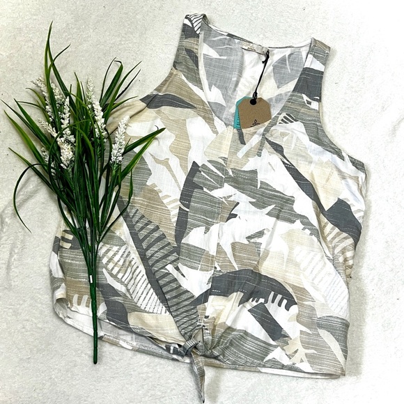 PrAna NWT Palm Tie Front Tencel McKenzie Tank - Small - Picture 1 of 10